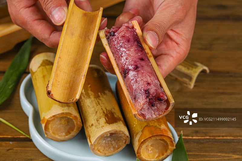 竹筒饭 傣味 云南小吃图片素材