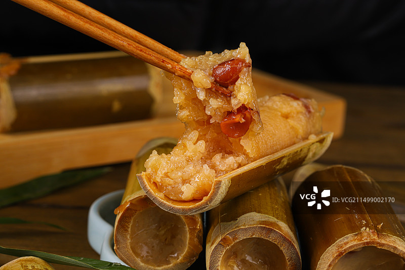 竹筒饭 傣味 云南小吃图片素材