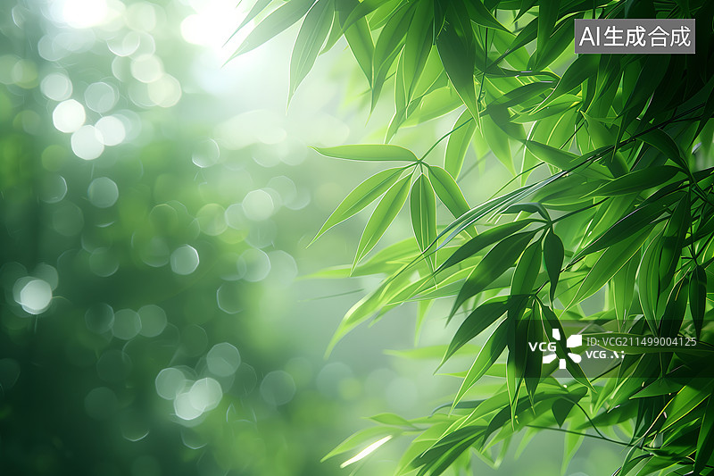 【AI数字艺术】绿色的竹子背景图片素材