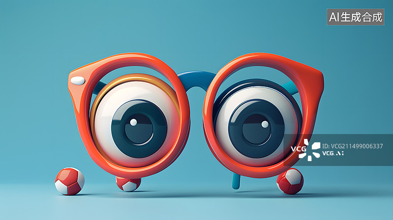 【AI数字艺术】奇趣镜框，大眼萌物图片素材