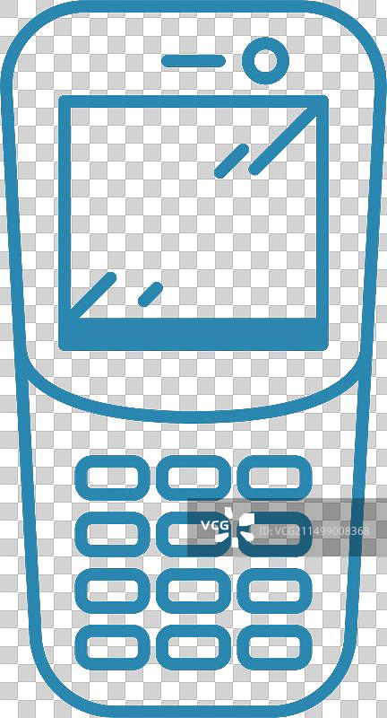 老式按键直板手机图片素材