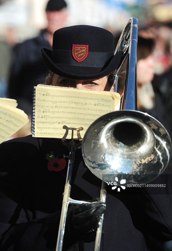 英国救世军乐队的乐手图片素材