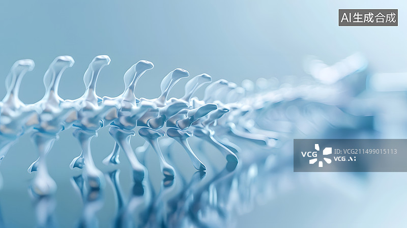 【AI数字艺术】艺术脊柱，光影雕塑图片素材