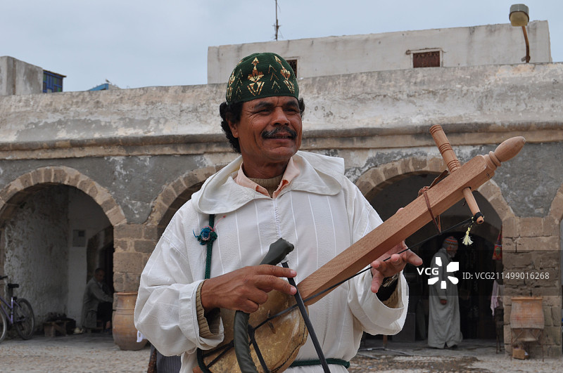 摩洛哥索维拉的格纳瓦音乐家图片素材
