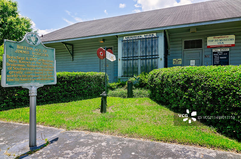 密西西比州子午线市吉米·罗杰斯故居的历史地标图片素材