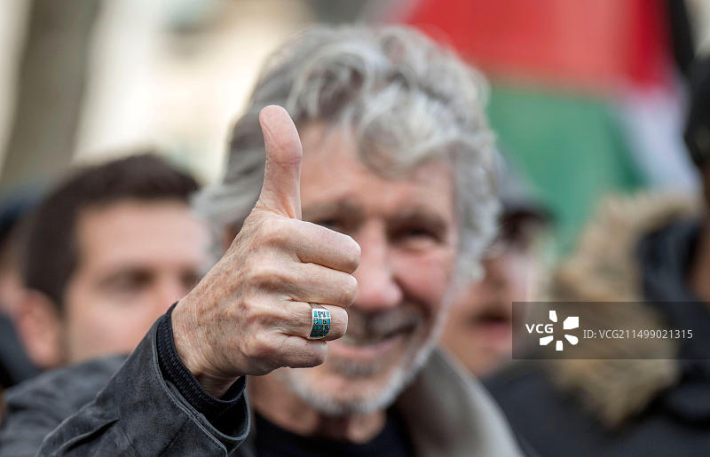 罗杰·沃特斯：2020年2月在伦敦市中心的英国音乐家和歌手图片素材