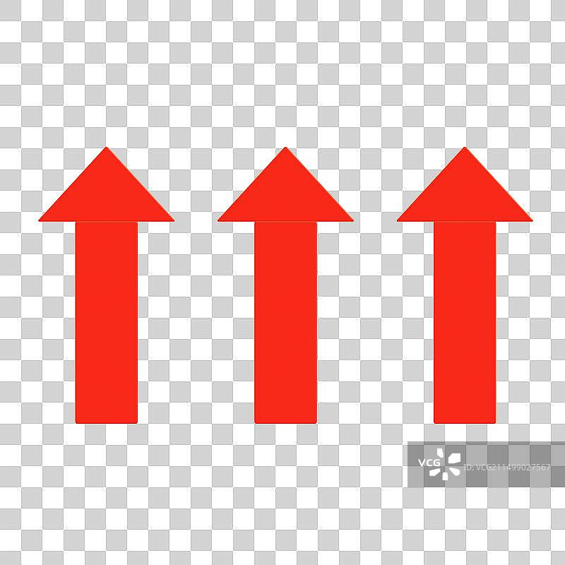 红色箭头上涨图片素材