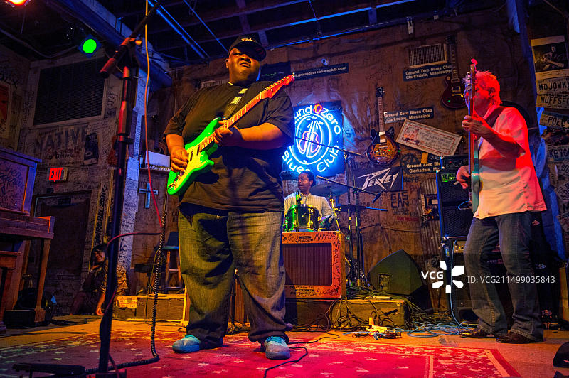 美国密西西比州克拉克斯dale：Caravan Blues音乐节图片素材