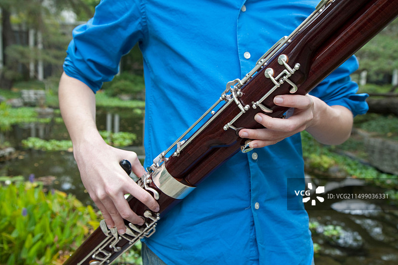 俄亥俄州奥柏林学院学生演奏巴松管图片素材