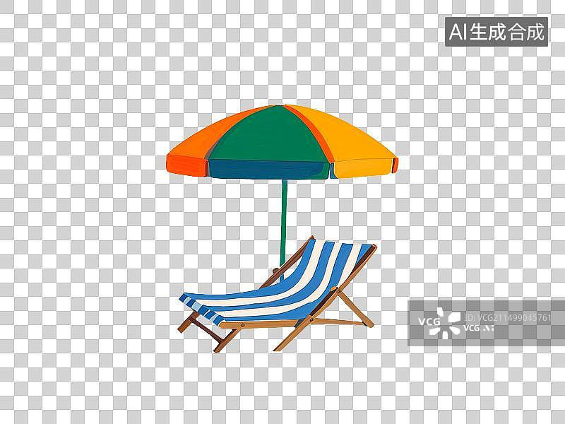 【AI数字艺术】夏日沙滩椅图片素材