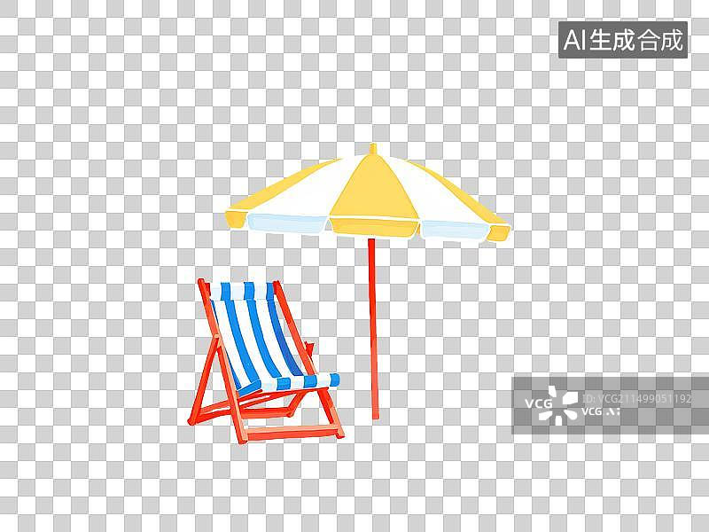 【AI数字艺术】夏日沙滩椅图片素材