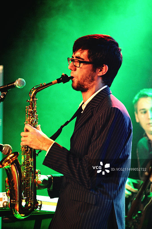 西班牙巴塞罗那：加泰罗尼亚乐队The Free Fall在Bikini Club演出图片素材