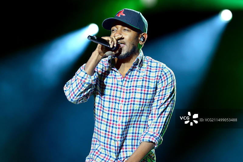 Kendrick Lamar在2014年Primavera Sound音乐节上表演图片素材