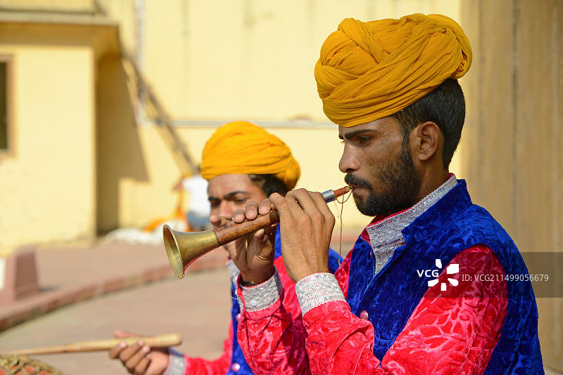 印度音乐家图片素材