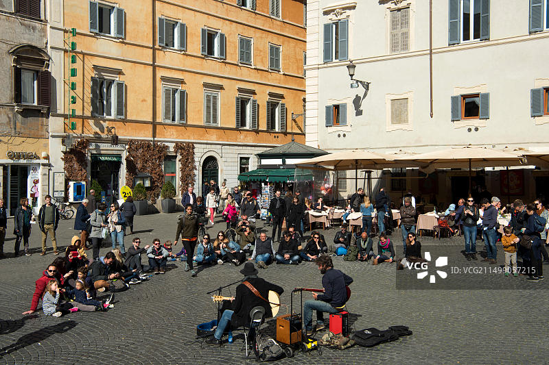 意大利罗马特拉斯提弗列圣玛利亚广场图片素材