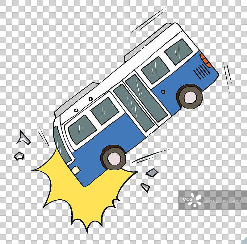 交通事故公交车图片素材