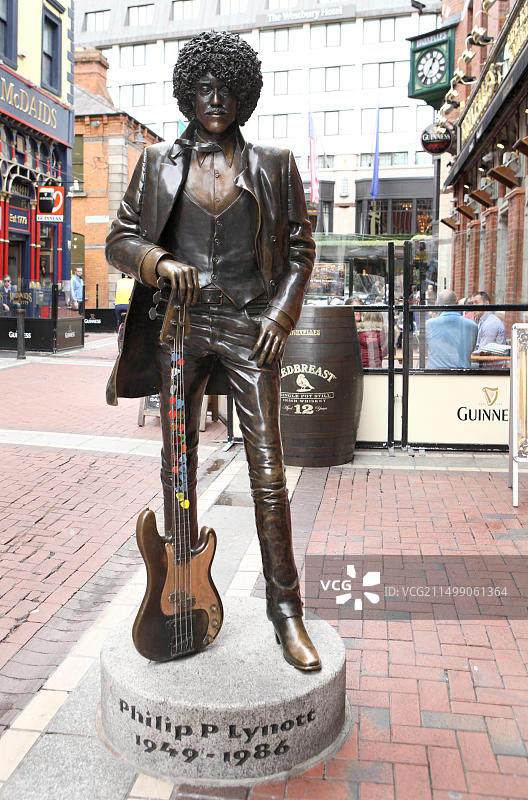 爱尔兰都柏林菲尔·莱诺特雕像图片素材