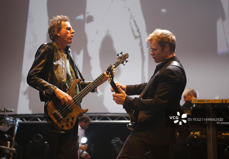 英国流行乐队Duran Duran在西班牙巴塞罗那声纳音乐节上现场表演图片素材