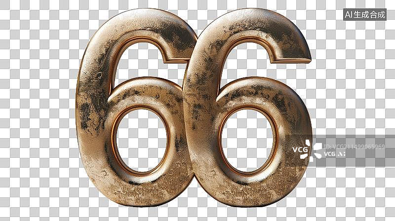 【AI数字艺术】数字66免抠元素图片素材