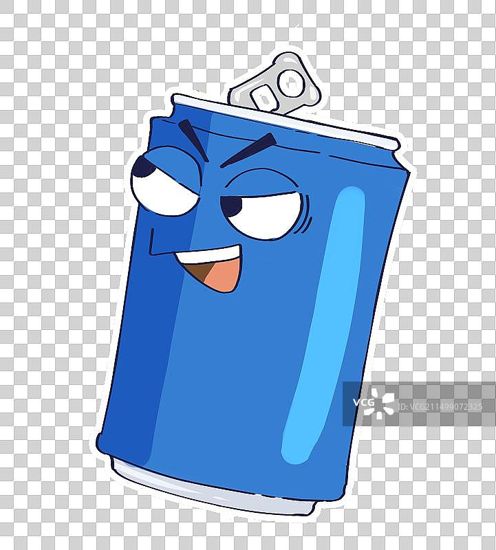 蓝色易拉罐饮料图片素材