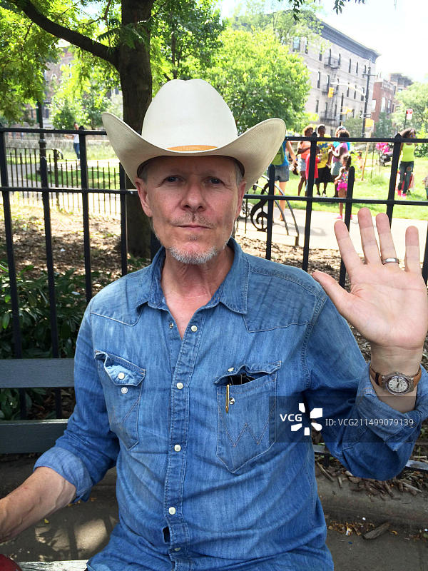 迈克尔·吉拉在纽约布鲁克林展望公园的演出图片素材