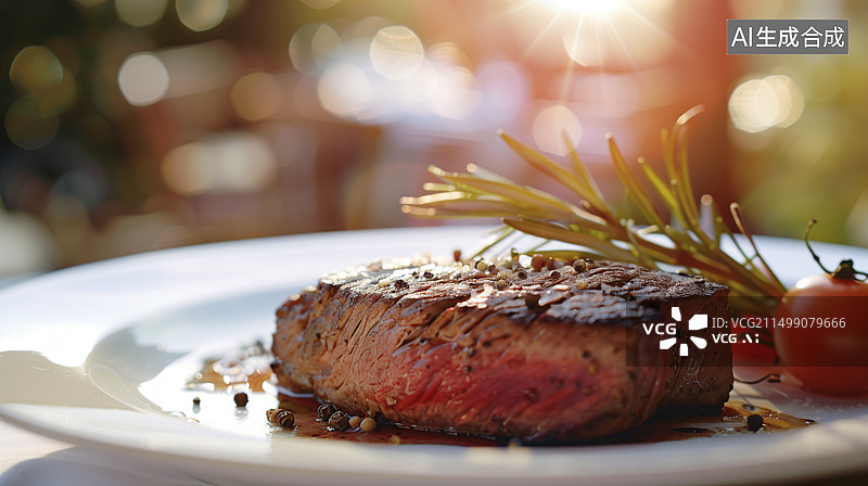 【AI数字艺术】阳光下的牛排图片素材
