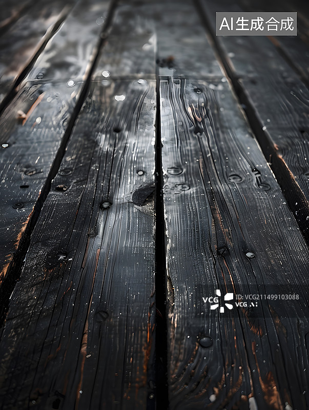 【AI数字艺术】低视角地板木板背景图片素材