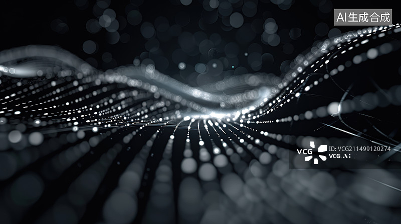 【AI数字艺术】黑色背景下湿蜘蛛网的特写镜头图片素材