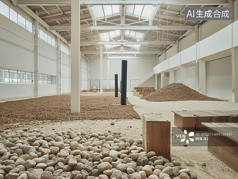 【AI数字艺术】现代建筑内部空间图片素材