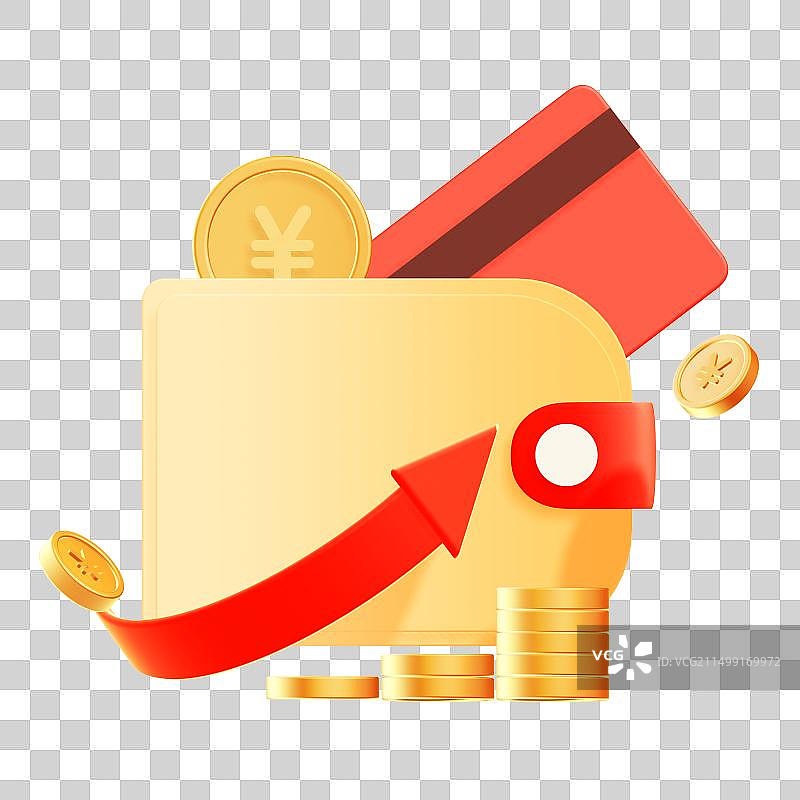 3D钱包银行卡图片素材
