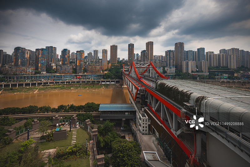 重庆曾家岩嘉陵江大桥风光 - 中山四路图片素材