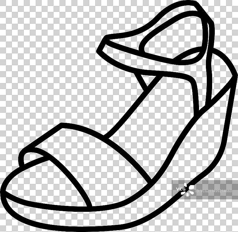 坡跟鞋图片素材