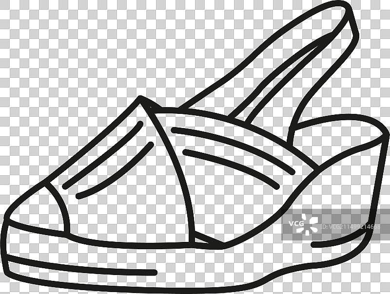 坡跟鞋图片素材