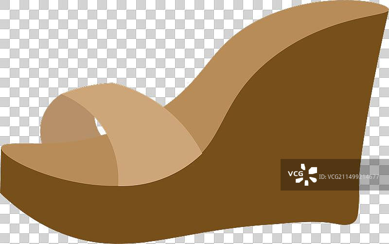 坡跟鞋图片素材