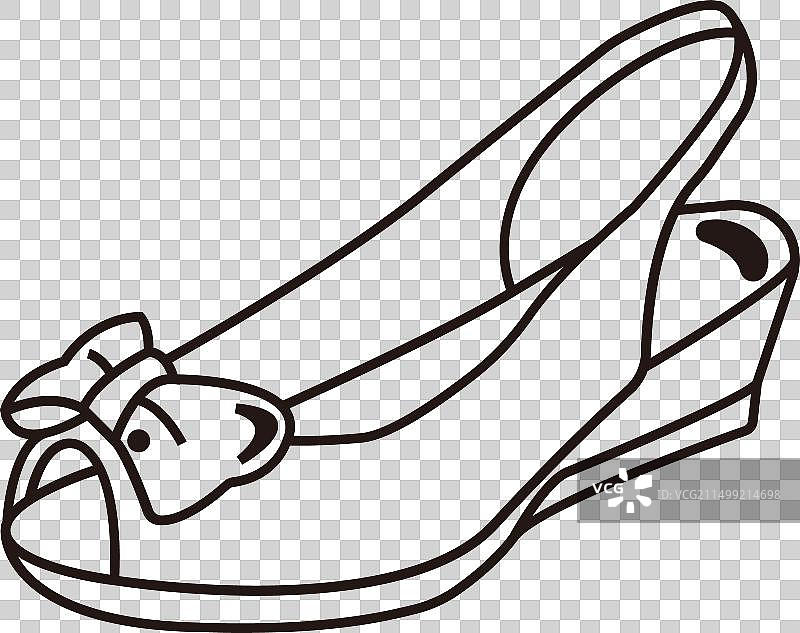 坡跟鞋图片素材