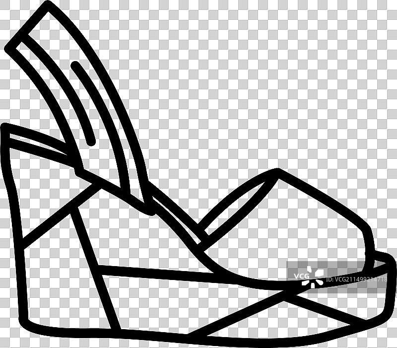 坡跟鞋图片素材