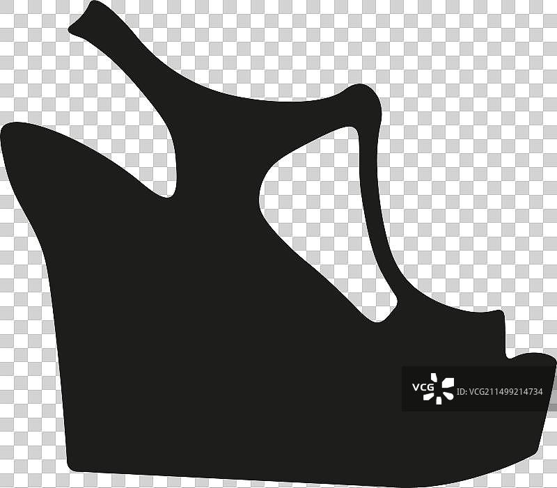 坡跟鞋图片素材