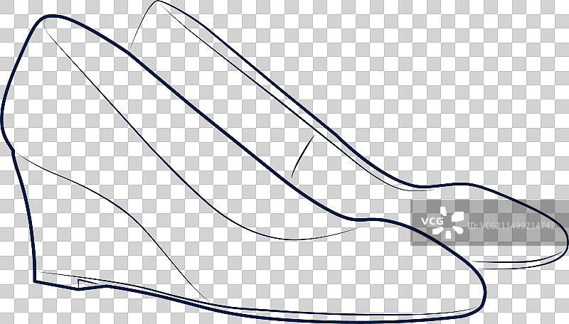 坡跟鞋图片素材