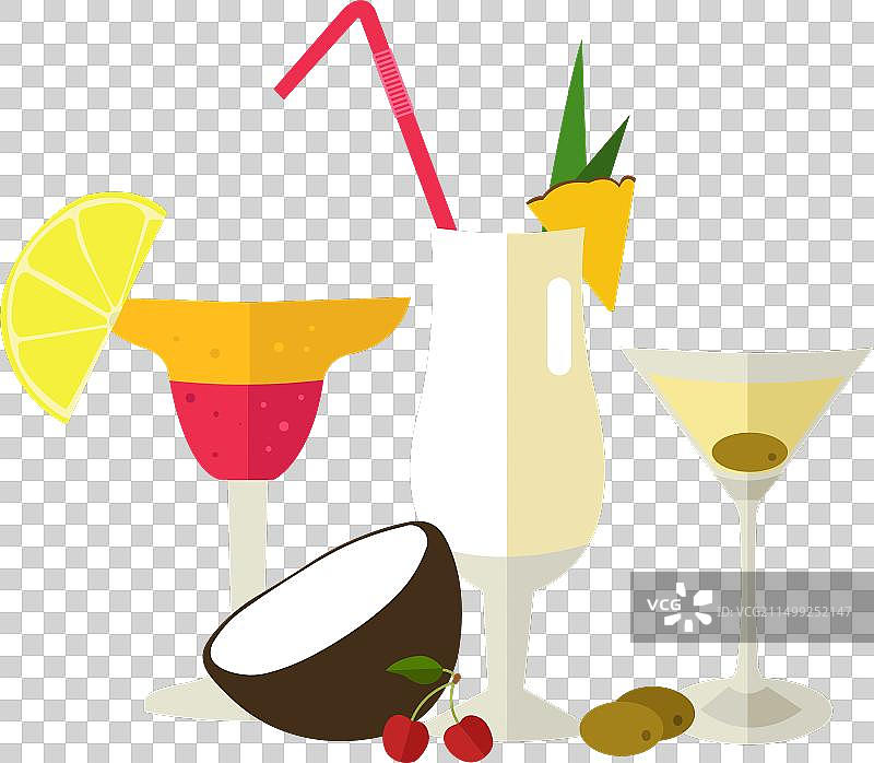 酒精鸡尾酒饮料图标图片素材