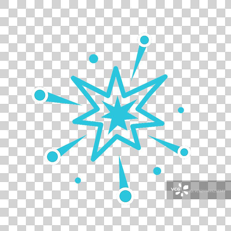 宇宙大爆炸图标在白色上孤立图片素材