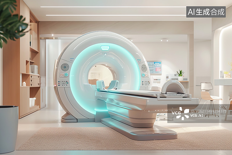 【AI数字艺术】现代化体检室及CT核磁共振扫描仪图片素材