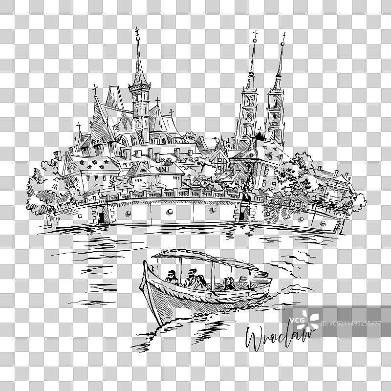 波兰弗罗茨瓦夫主教座堂岛图片素材