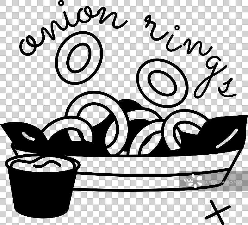 炸洋葱圈图片素材