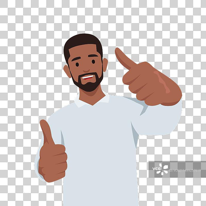 成功的商人竖起大拇指图片素材