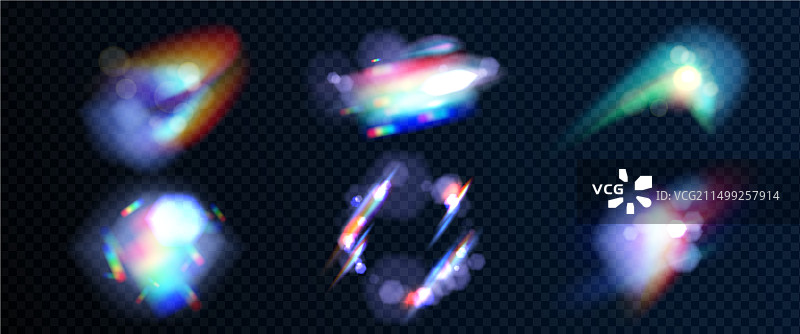 棱镜光晕彩虹钻石玻璃效果图片素材