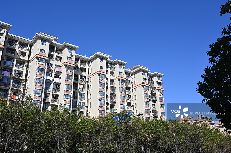 住宅楼仰天俯视图片素材