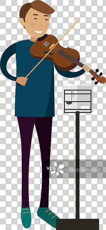 男人小提琴家演奏音乐图标图片素材