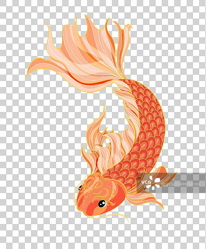 锦鲤附体鲤鱼好运连连元素图片素材