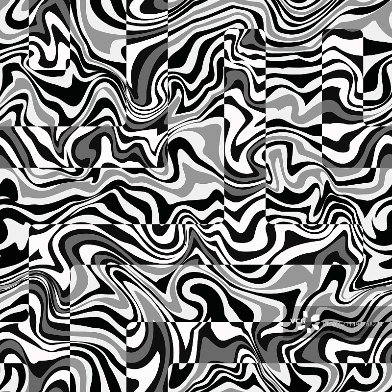 单色曲线无缝图案图片素材