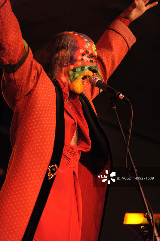 亚瑟·布朗在英国惠特比音乐节上表演，2014年10月19日图片素材